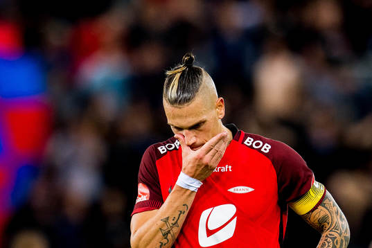 Vito Wormgoor of Brann looks dejected