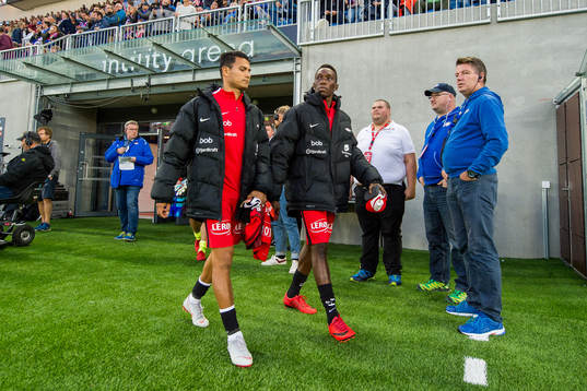 Deyver Vega and Daouda Bamba of Brann