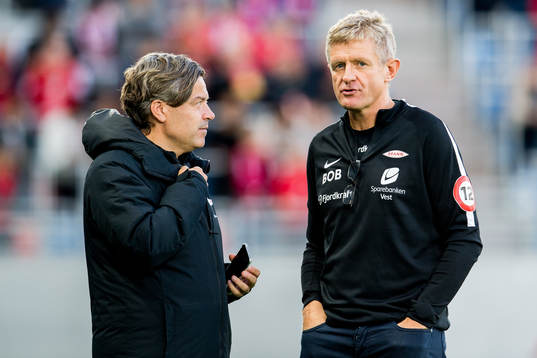 Gorm Natlandsmyr, head of media of Brann, and Lars Arne