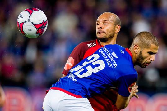 Daniel Braaten of Brann and Amin Nouri of Vålerenga