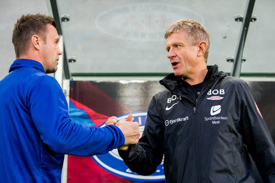 Ronny Deila, head coach of Vålerenga, and Lars Arne