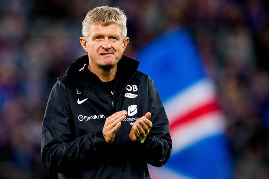 Lars Arne Nilsen, head coach of Brann, looks dejected