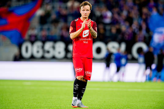 Fredrik Haugen of Brann looks dejected