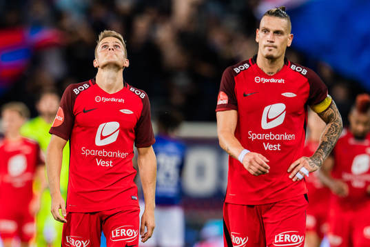 Vidar Jonsson of Brann looks dejected