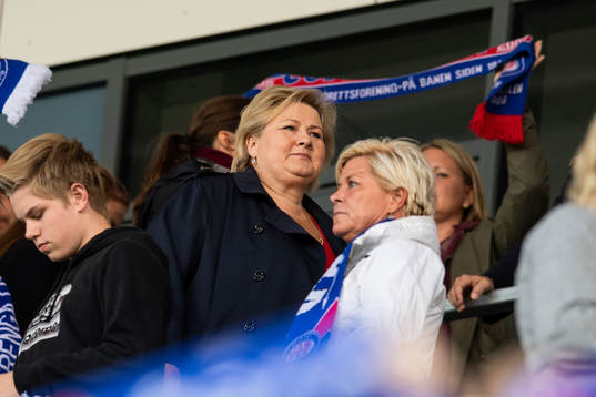 Erna Solberg, prime minister of Norway, and Siv Jensen,