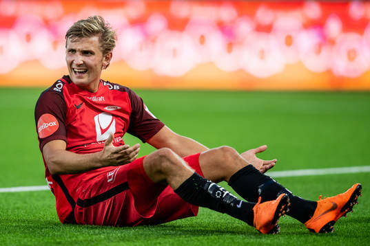Steffen Lie Skålevik of Brann looks dejected