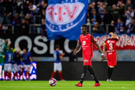 Daouda Bamba of Brann looks dejected