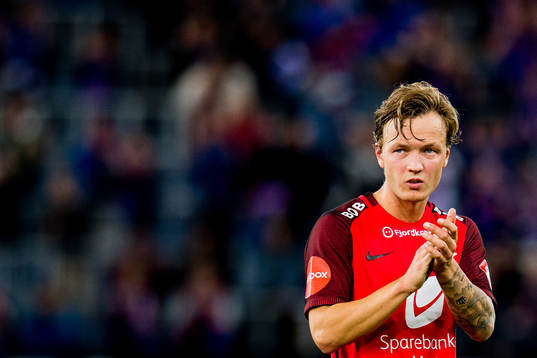 Fredrik Haugen of Brann looks dejected
