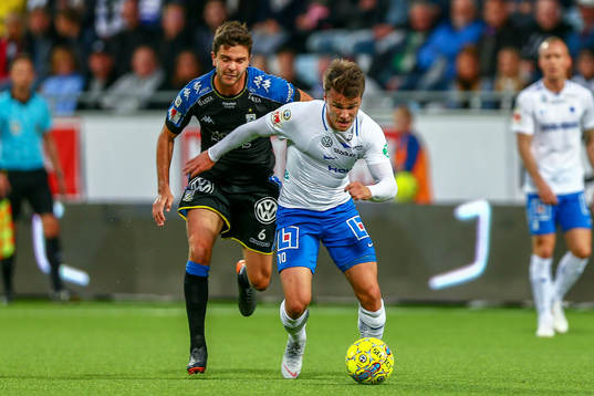 Norrköpings Simon Skrabb och IFK Göteborgs Fredrik Oldrup