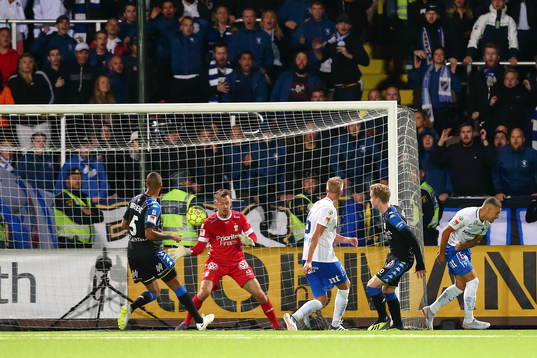 Norrköpings Kasper Larsen gör 2-1-målet