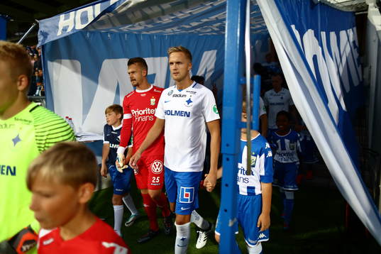 Norrköpings Kasper Larsen och IFK Göteborgs målvakt Erik