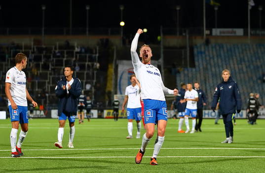 Norrköpings Kalle Holmberg jublar