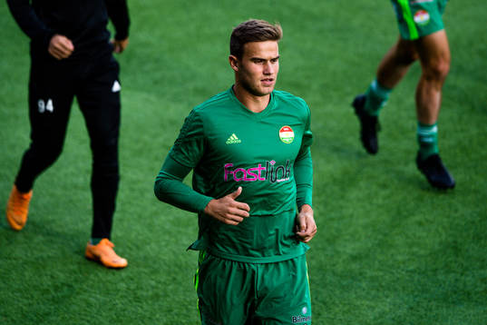 Dalkurds Eero Markkanen före fotbollsmatchen i Allsvenskan