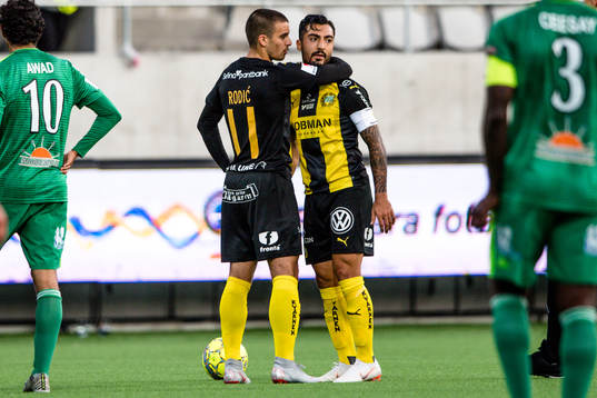 Hammarbys Vladimir Rodic i samtal med Jiloan Hamad