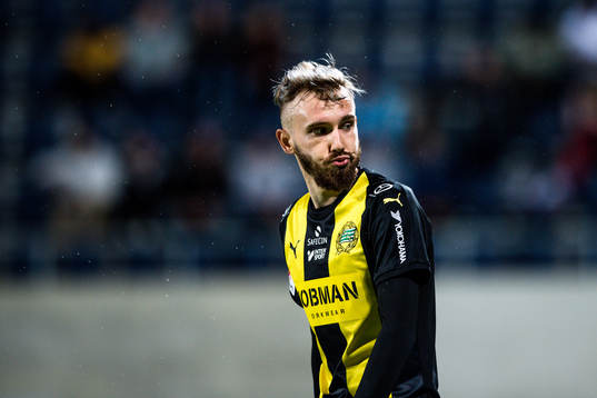 Hammarbys Simon Sandberg deppar