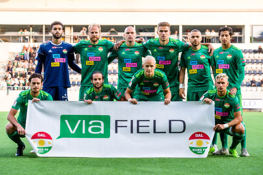 Dalkurds startelva före fotbollsmatchen i Allsvenskan