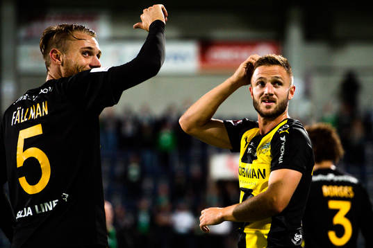 Hammarbys David Fällman och Mats Solheim