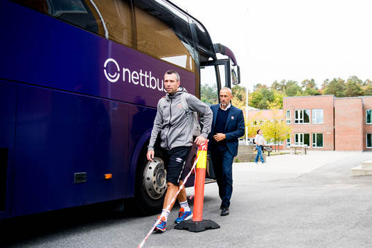Andrea Loberto, assistant coach, and Lars Bohinen of