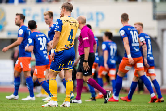 Espen Knudsen of Jerv looks dejected
