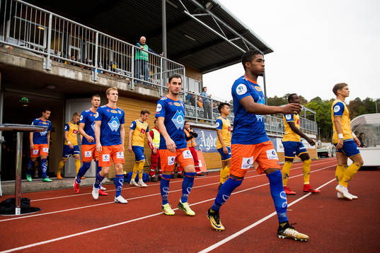 Nikola Tkalcic and Erikson Spinola Lima of Aalesund enter