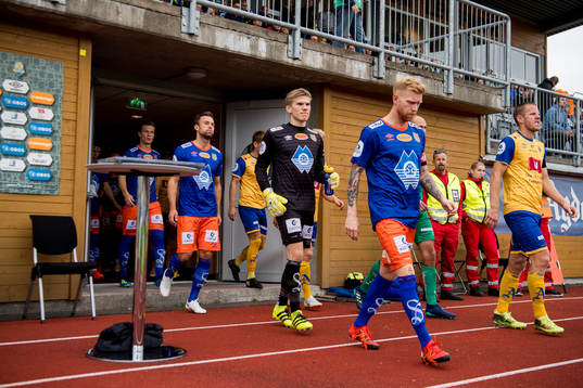 Goalkeeper Andreas Lie and Fredrik Carlsen of Aalesund