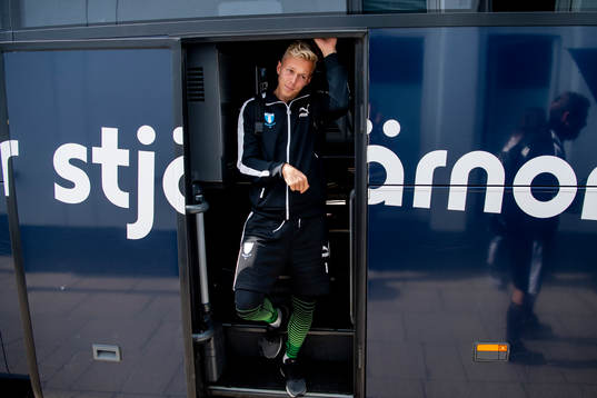 Goalkeeper Walter Viitala of Malmö FF arrive at their hotel