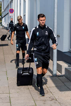 Rasmus Bengtsson and Marcus Antonsson of Malmö FF arrive
