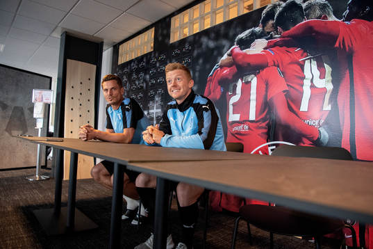 Markus Rosenberg och Anders Christiansen of Malmö FF