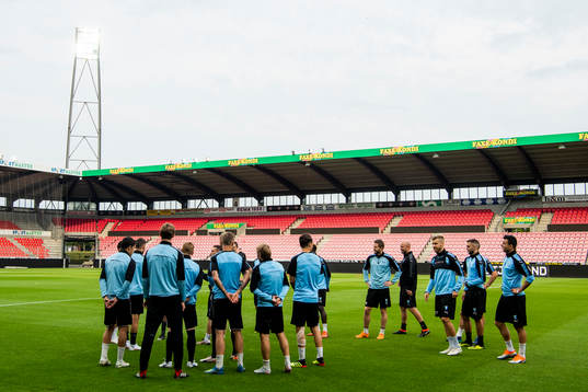 Players of Malmö FF gather
