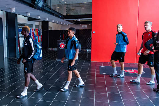 Bonke Innocent, Romain Gall and Rasmus Bengtsson of Malmö