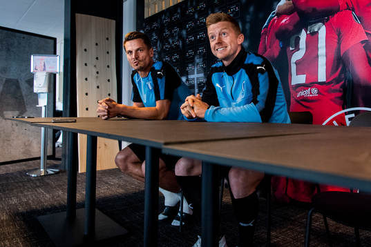 Markus Rosenberg and Anders Christiansen of Malmö FF