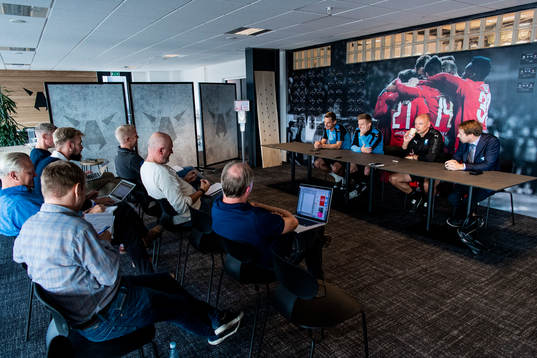 Markus Rosenberg, Anders Christiansen, head coach Uwe