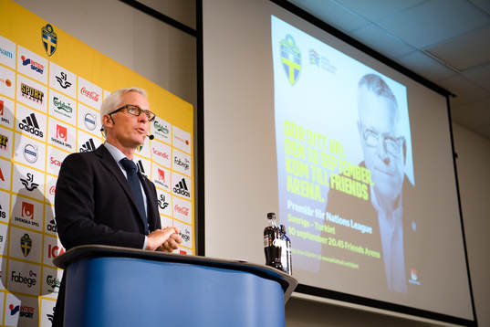 Generalsekreterare Håkan Sjöstrand presenterar Sveriges