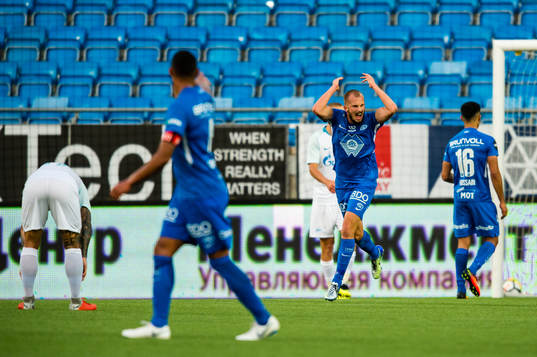 Eirik Hestad of Molde celebrates the 1-1 goal
