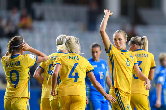 Sveriges Magdalena Eriksson jublar
