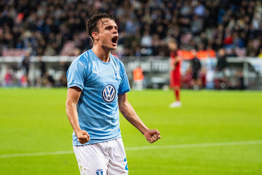 Andreas Vindheim of Malmö FF celebrates
