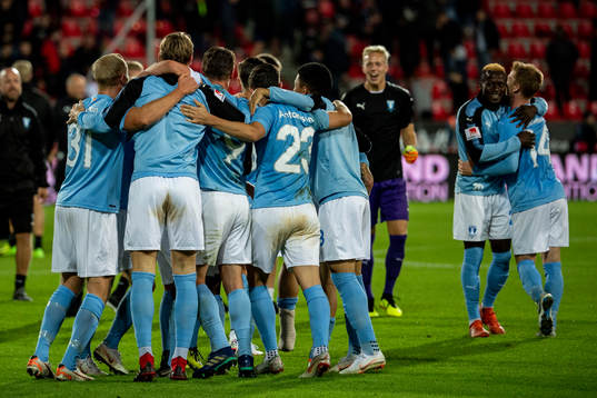 Players of Malmö FF celebrate