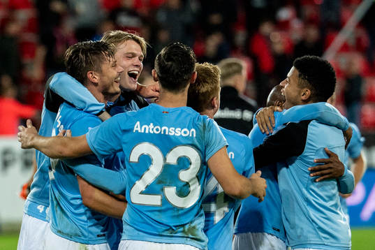 Players of Malmö FF celebrate