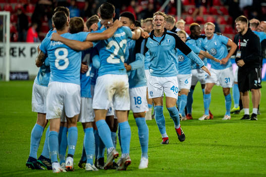 Players of Malmö FF celebrate