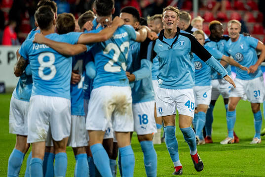 Players of Malmö FF celebrate