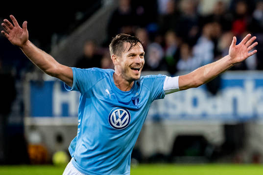 Markus Rosenberg of Malmö FF celebrates
