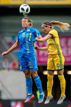 Ukrainas Iya Andruschak och Sveriges Kosovare Asllani