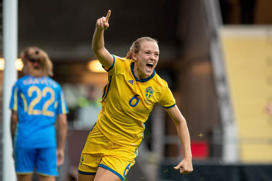 Sveriges Magdalena Eriksson jublar