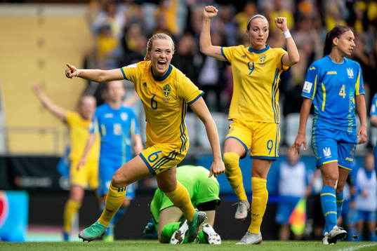 Sveriges Magdalena Eriksson jublar