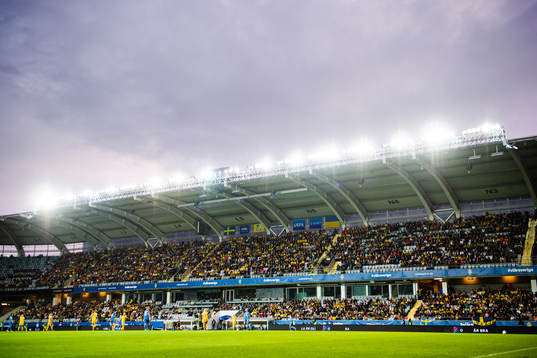 Generell vy över ena läktaren på Gamla Ullevi vid