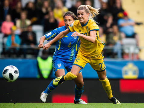 Ukrainas Anastasia Filenko och Sveriges Olivia Schough