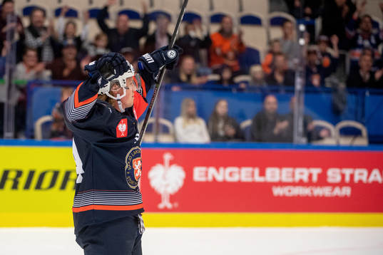 Joel Persson of Växjö celebrates