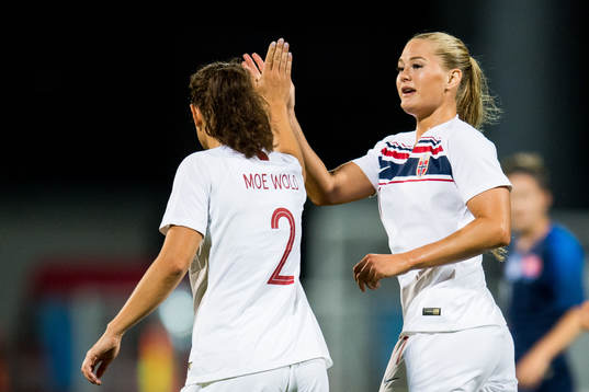 Lisa-Marie Karlseng Utland of Norway celebrates