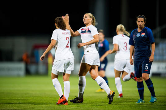 Lisa-Marie Karlseng Utland of Norway celebrates