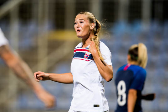 Lisa-Marie Karlseng Utland of Norway celebrates